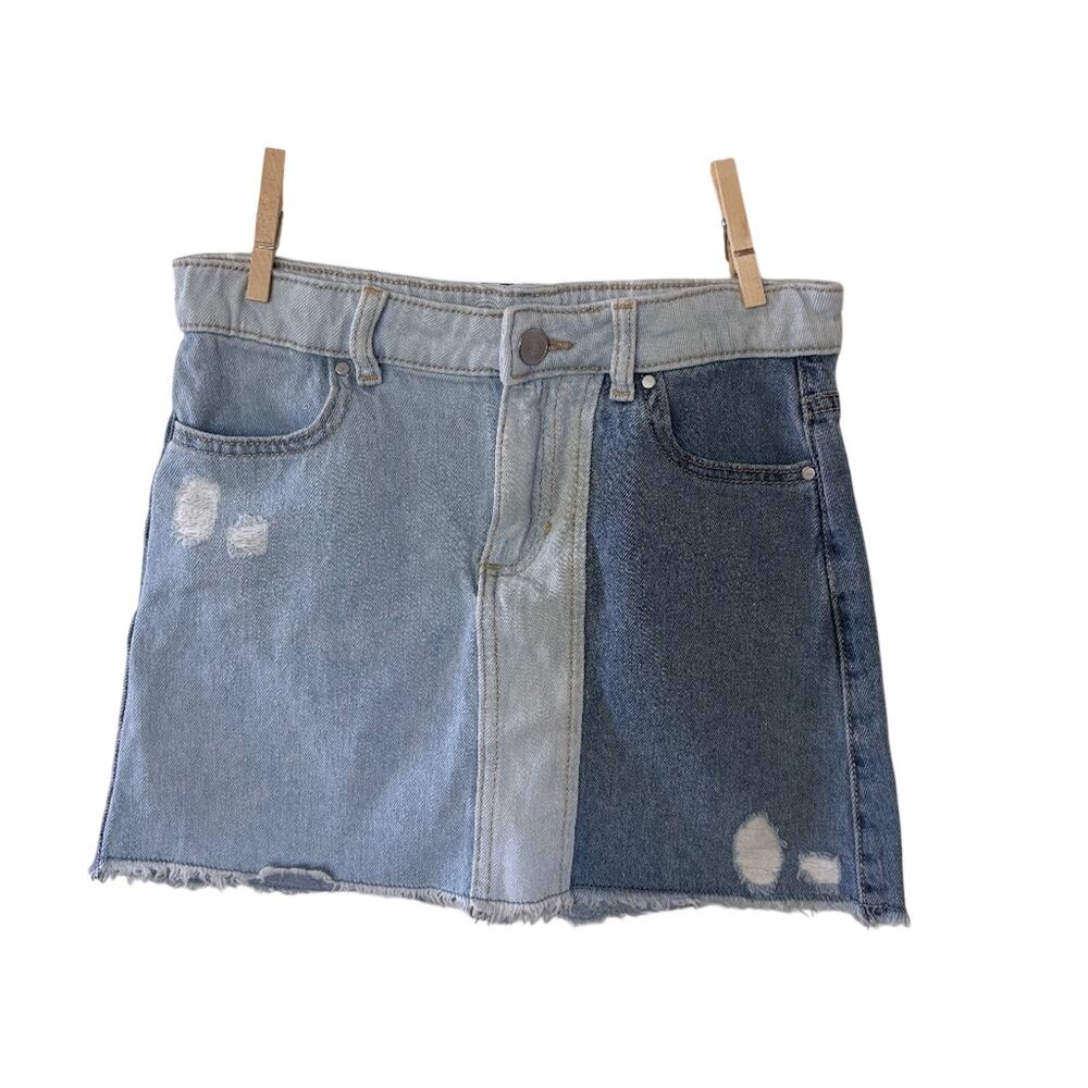 Wonder Nation Girls Patchwork Denim Skirt Size 7/8